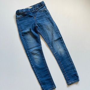Levi’s blue denim leggings.  Girls size 8